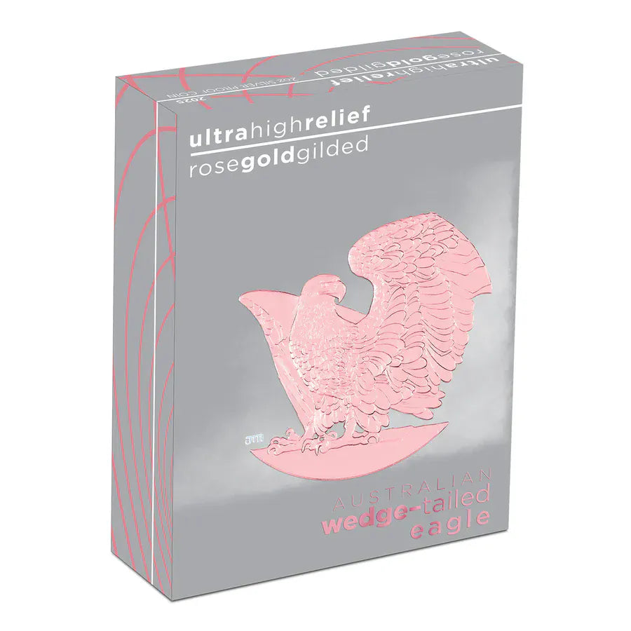 Wedge-tailed Eagle 2025 2oz Silver Proof Rose Gold Gilded Ultra Coin