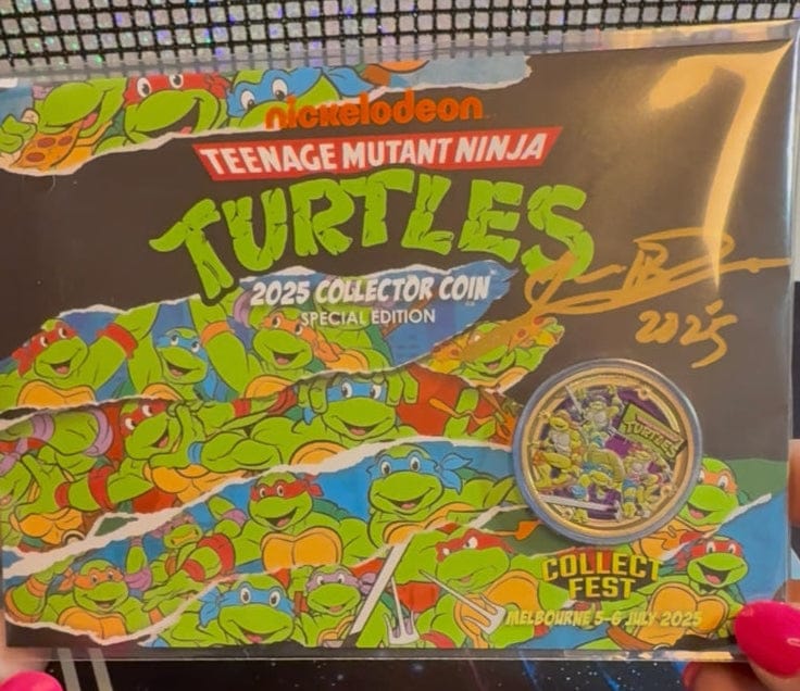 Teenage Mutant Ninja Turtles 2025 $1 Coin In Card - Collectfest Special Release Signed