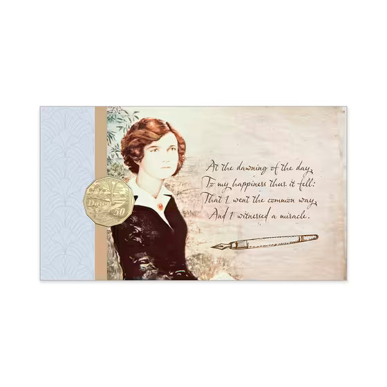 Dorothea Mackellar PNC – Dawn 2025 50c Postal Numismatic Cover