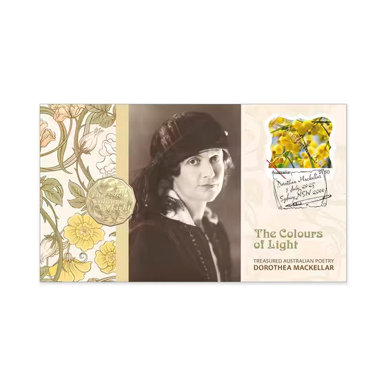 Dorothea Mackellar – Colours of Light 2025 50c Postal Numismatic Cover (PNC)