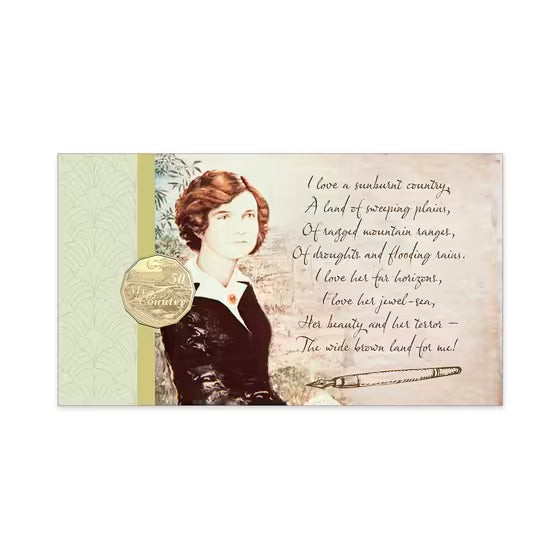 Dorothea Mackellar PNC – My Country 2025 50c Postal Numismatic Cover