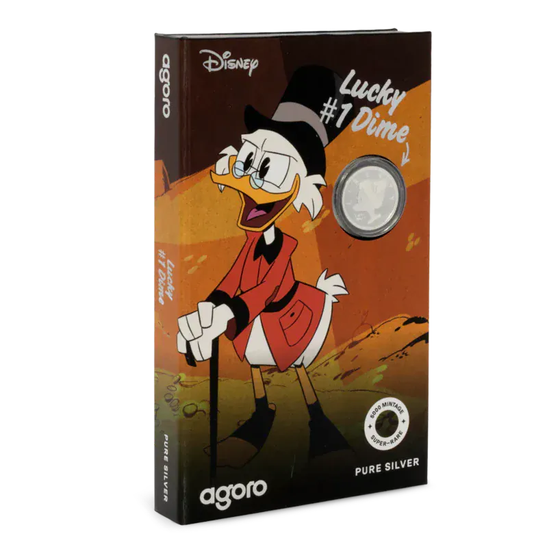 Scrooge McDuck - Lucky #1 Dime 3g Silver Collectible Coin