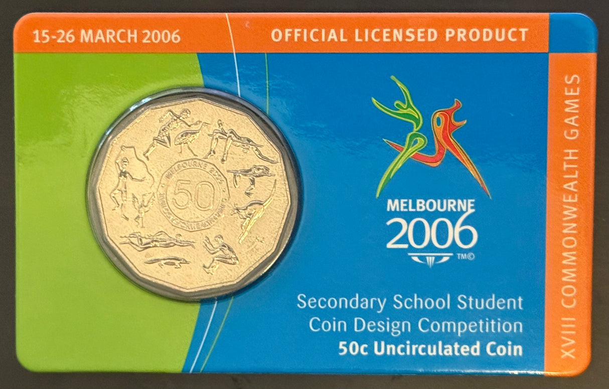 2005 50c Commonwealth Games - Melbourne 2006 - Secondary School Student Coin Design Competition Uncirculated Coin