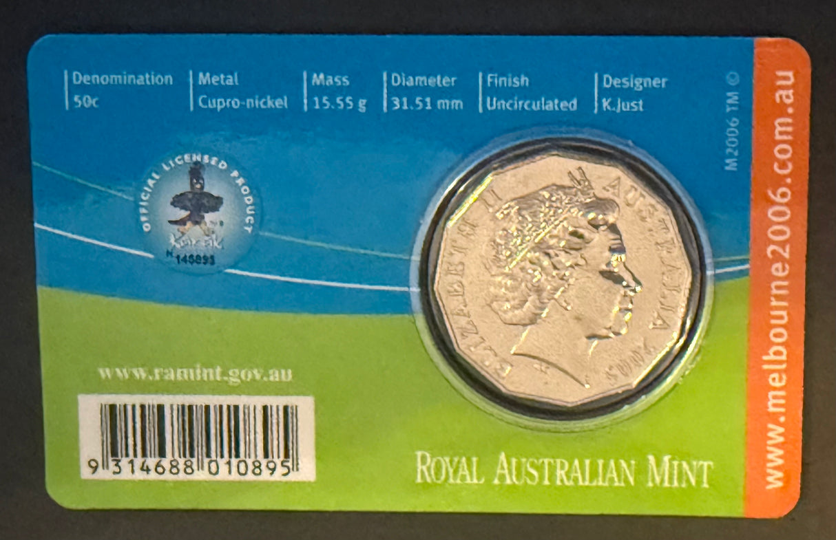2005 50c Commonwealth Games - Melbourne 2006 - Secondary School Student Coin Design Competition Uncirculated Coin