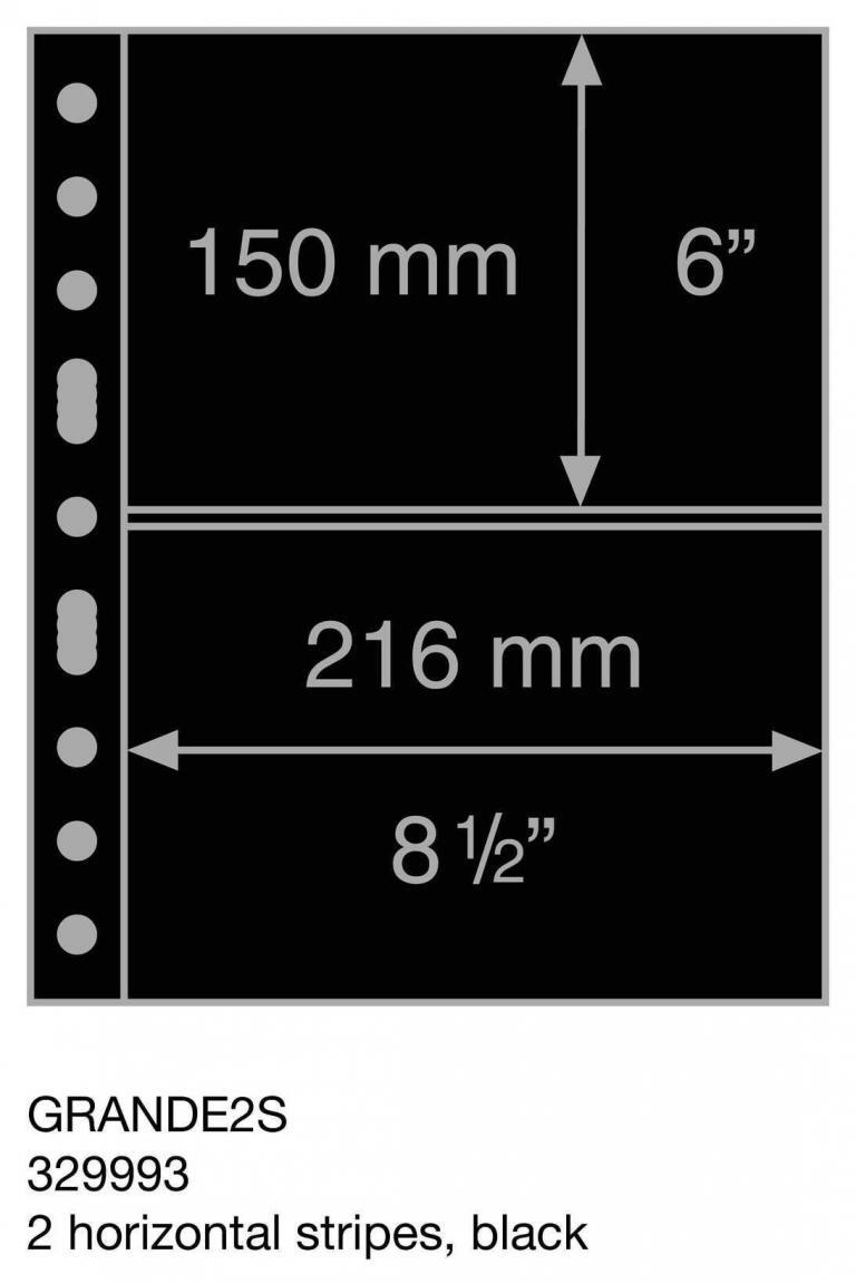GRANDE 2S SHEETS-Black (Pk5)