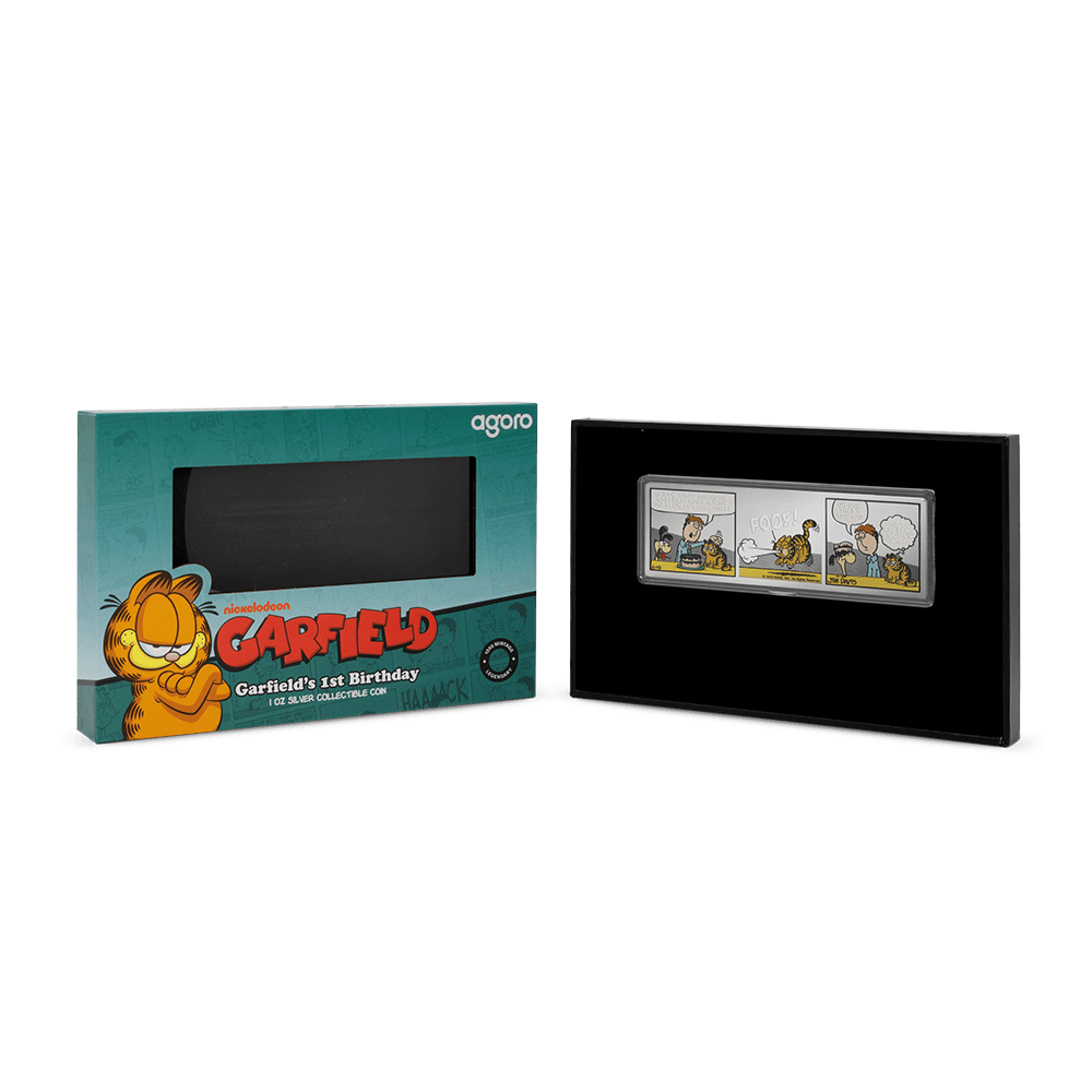 2025 NickToons – Garfield’s 1st Birthday Comic Strip $2 1oz Silver Coin