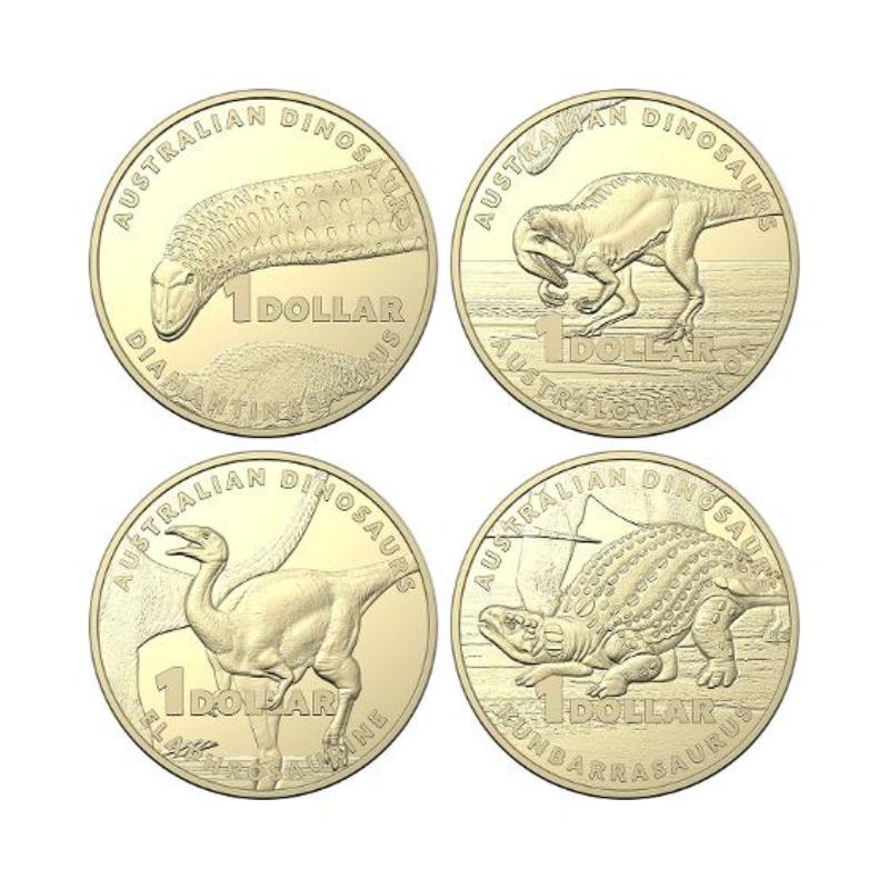 2022 $1 Dinosaurs 4 Coin Proof Set