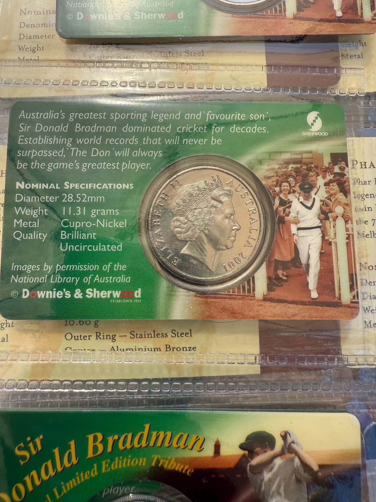 2001 20c Sir Donald Bradman Special Limited Edition