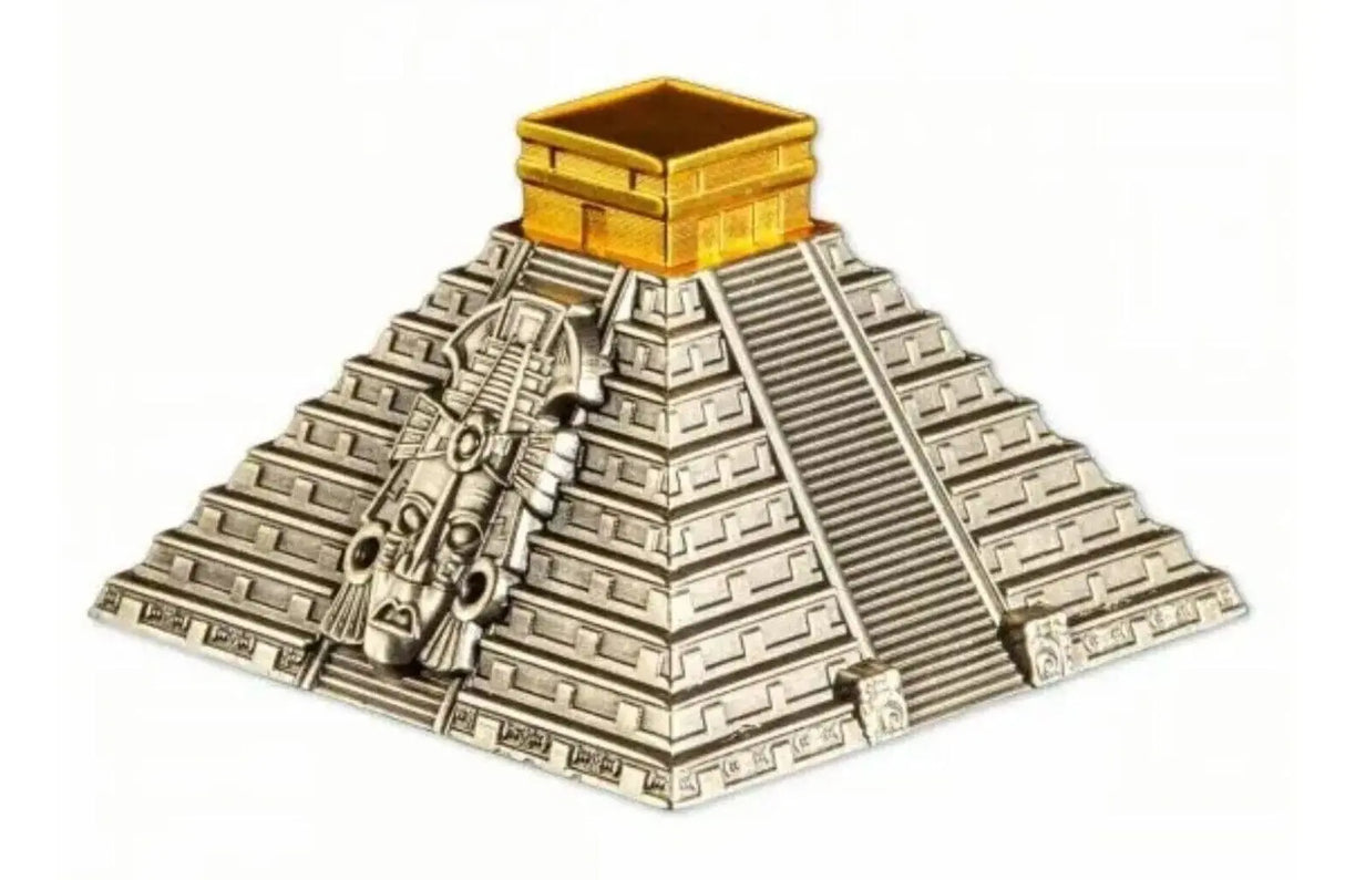 Mayan Pyramid of Chichen Itza 5Oz Silver Coin 50 Cordobas Nicaragua 2022