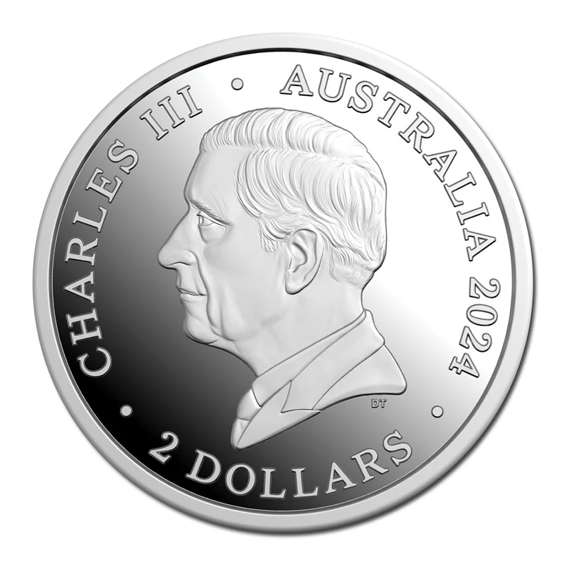 2024 $2 ‘C’ Mintmark Coloured Fine Silver Proof Coin – War Animals Remembrance