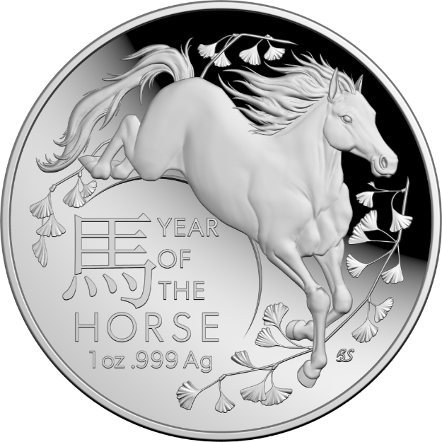 2026 Lunar Series $5 1 oz Fine Silver Proof Domed Coin – Year of the Horse