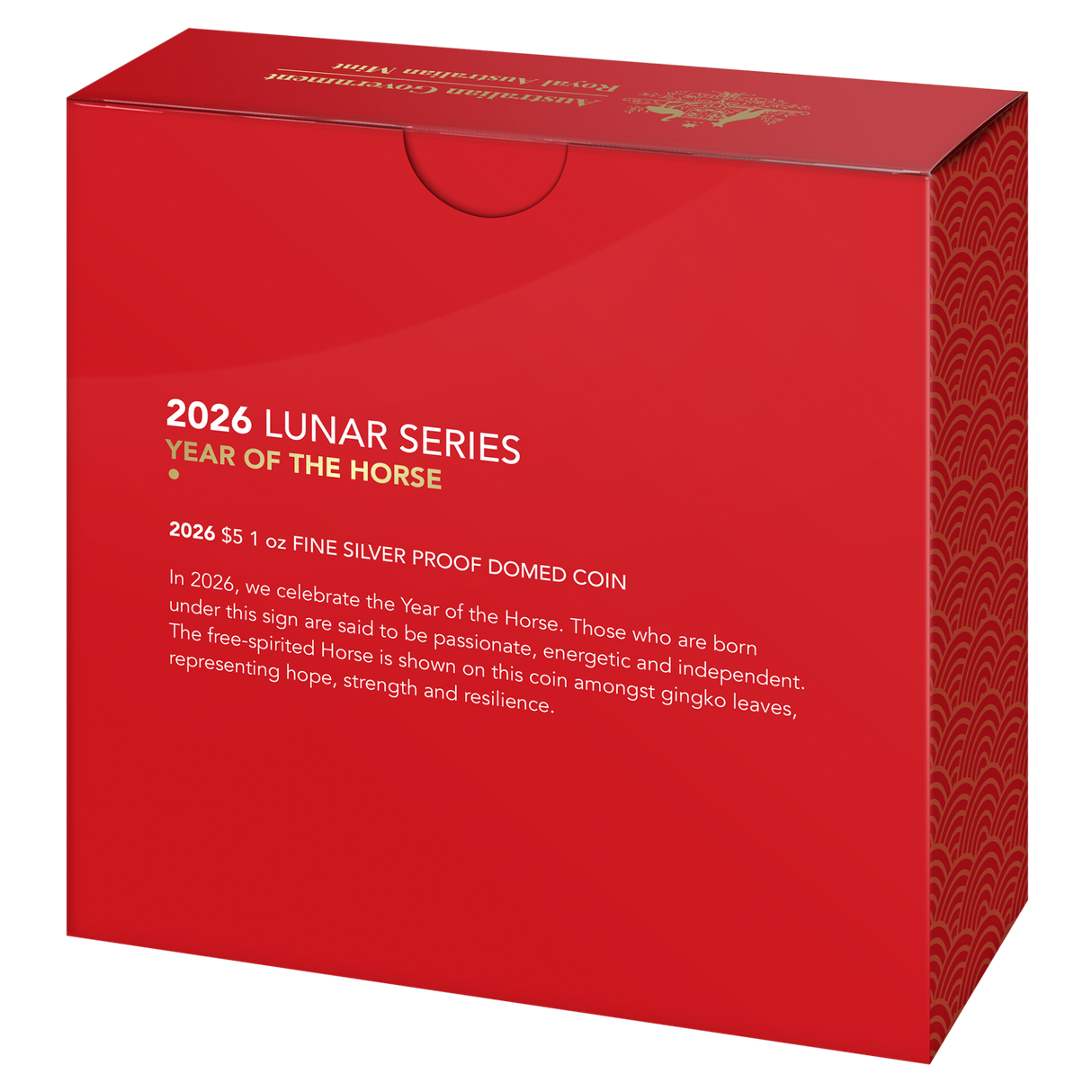 2026 Lunar Series $5 1 oz Fine Silver Proof Domed Coin – Year of the Horse