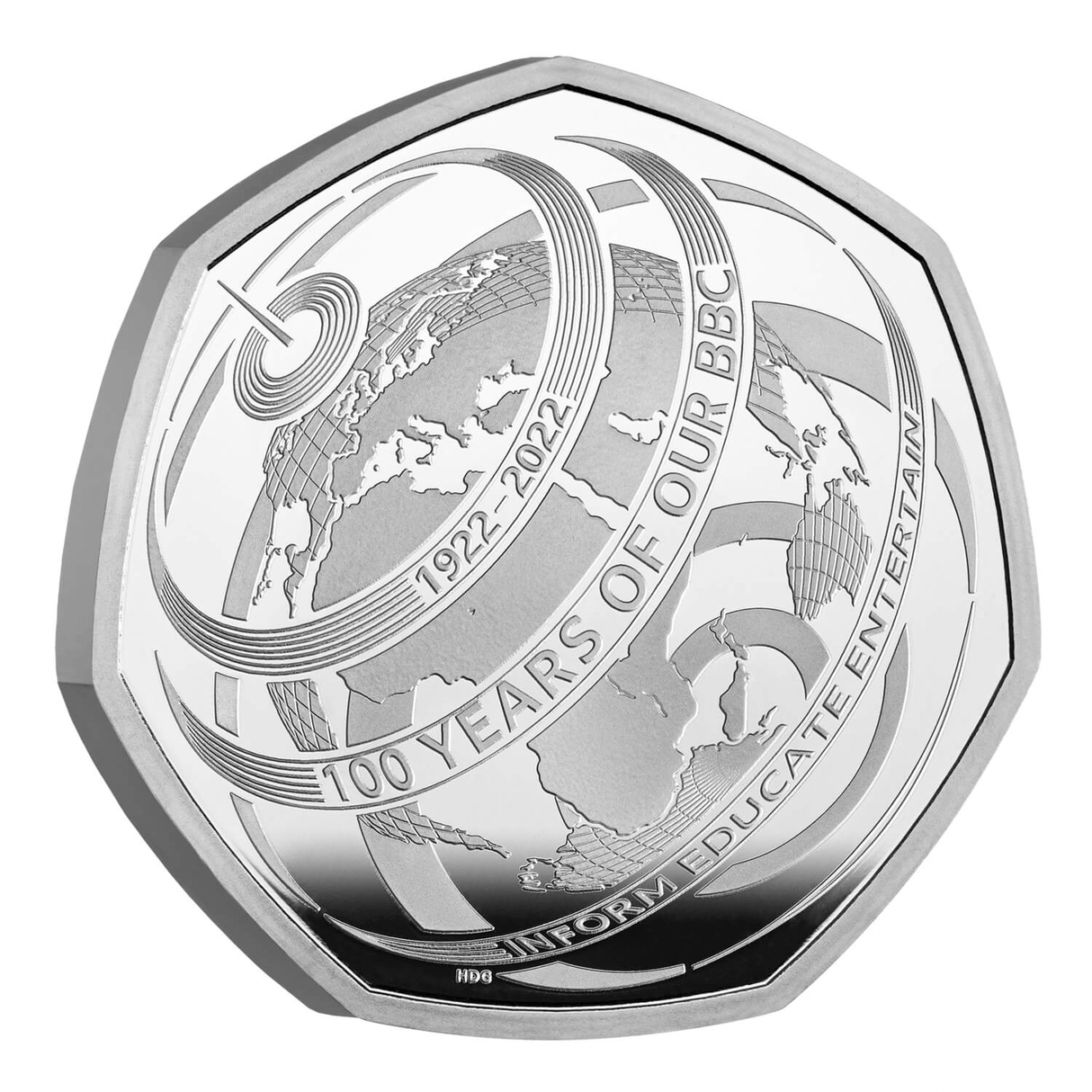2022 The 100th Anniversary of Our BBC UK 50p Silver Proof Coin