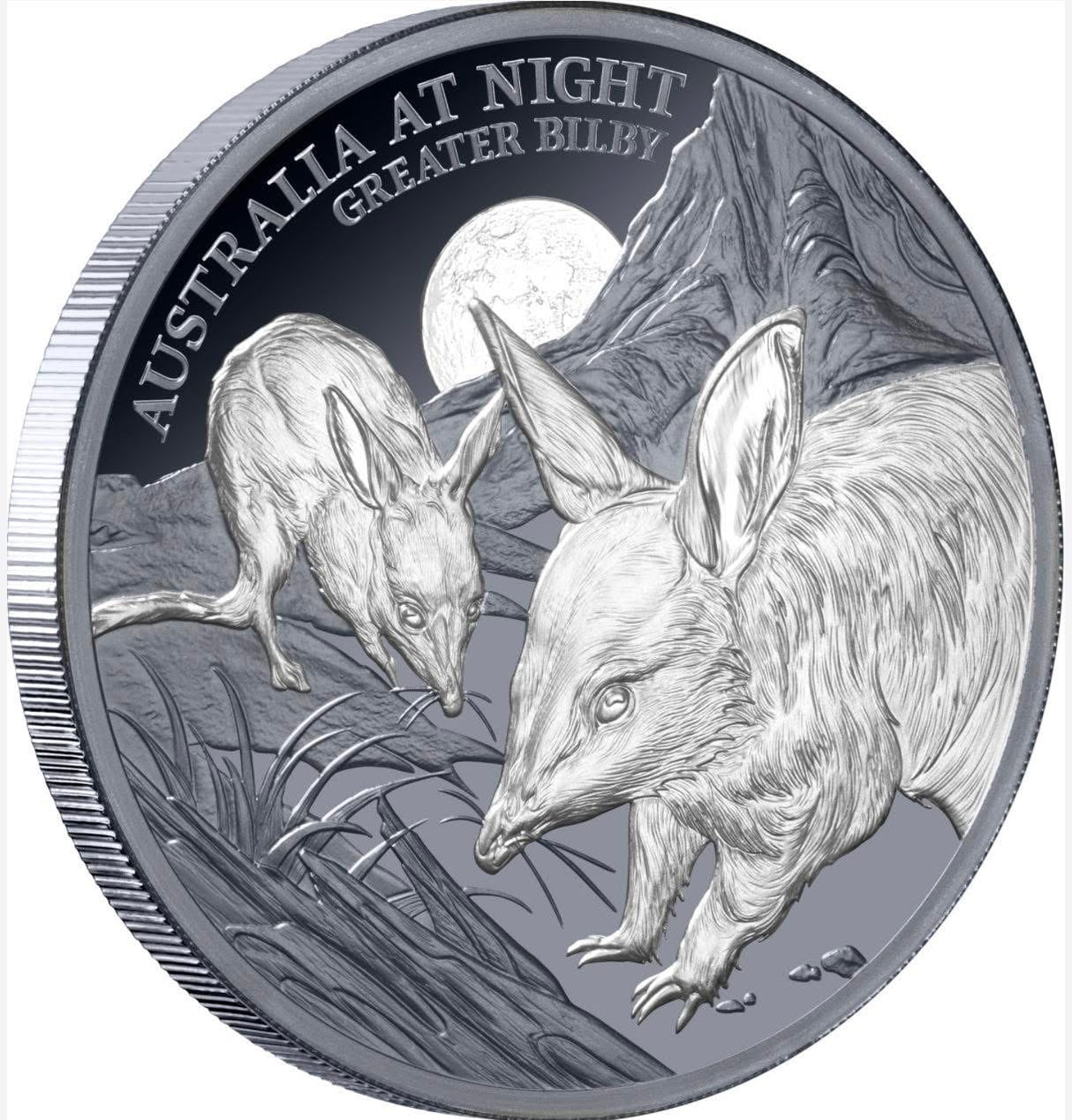 2026 Australia at Night ‘Greater Bilby’ 1oz Silver Black Proof Coin