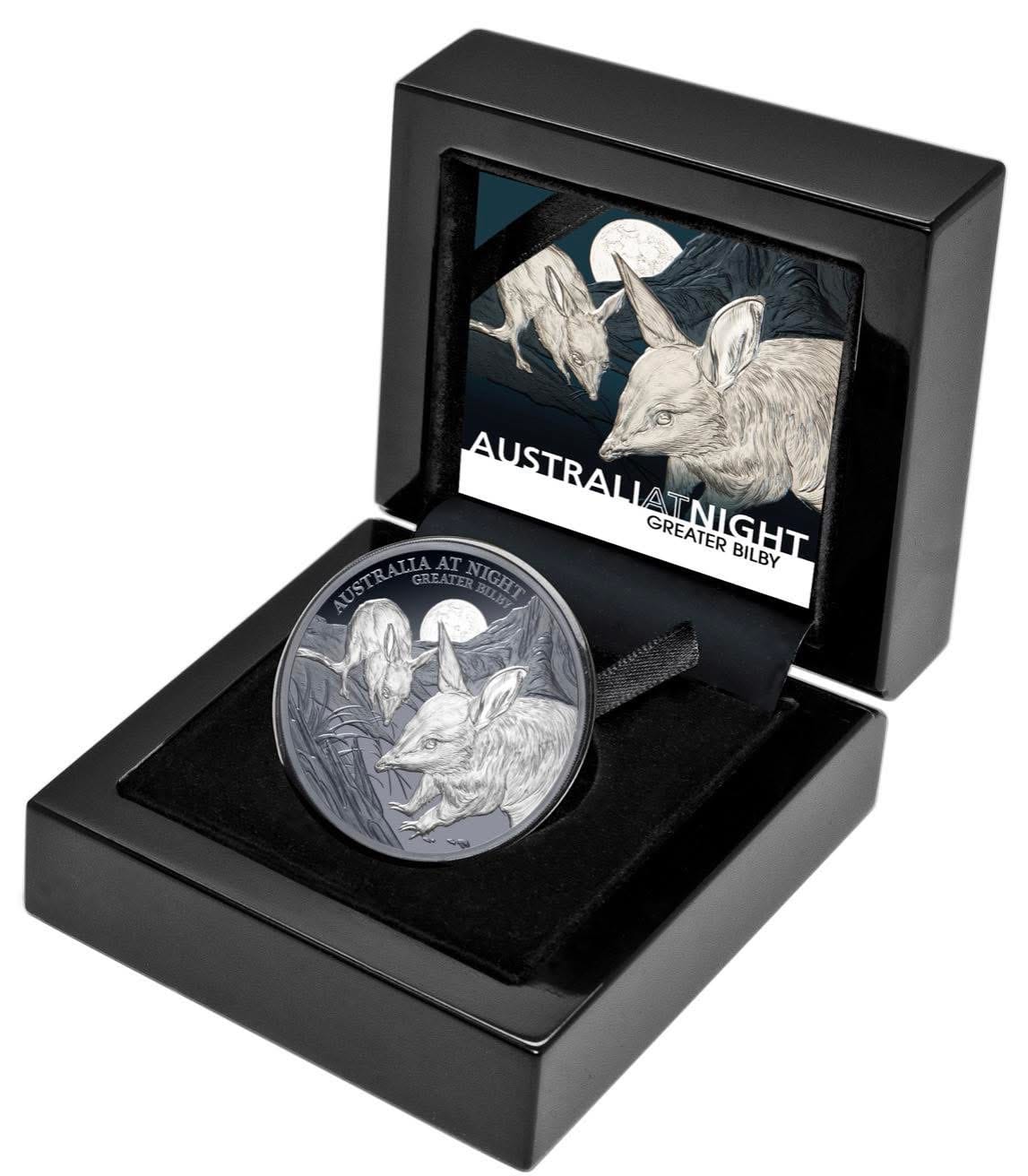 2026 Australia at Night ‘Greater Bilby’ 1oz Silver Black Proof Coin