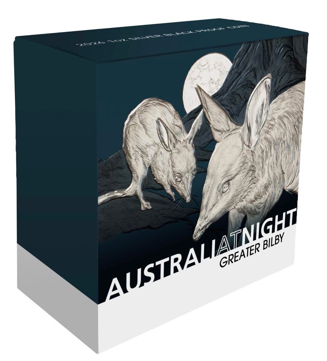 2026 Australia at Night ‘Greater Bilby’ 1oz Silver Black Proof Coin