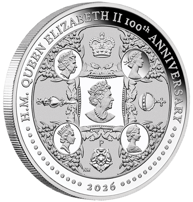 HM QEII 100th Anniversary 2026 1oz Silver Proof Coin