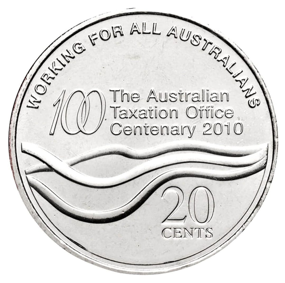 2010 20c The Australian Taxation Office - Centenary Carded Coin