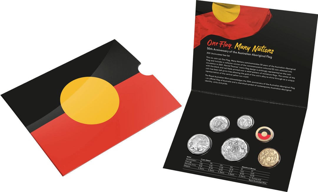 2021 Royal Australian Mint Six Coin Mint Set - Aboriginal Flag