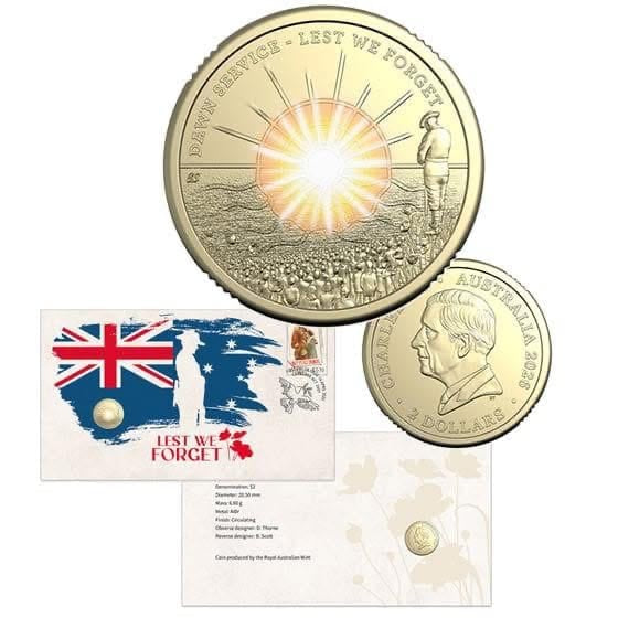 2026 ANZAC Day – Preparing for Peace Lest We Forget Dawn of Service $2 Postal Numismatic Cover (PNC)