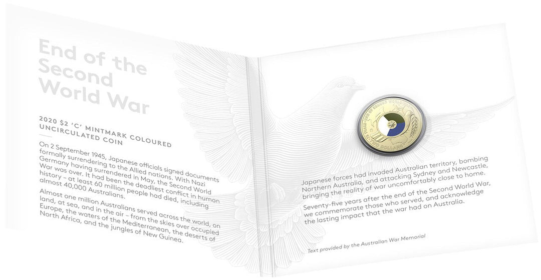 2020 75th Anniversary of the End of WWII $2 'C' Mintmark Uncirculated