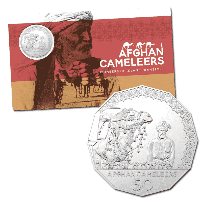 2020 Afghan Cameleers 50c UNC Carded