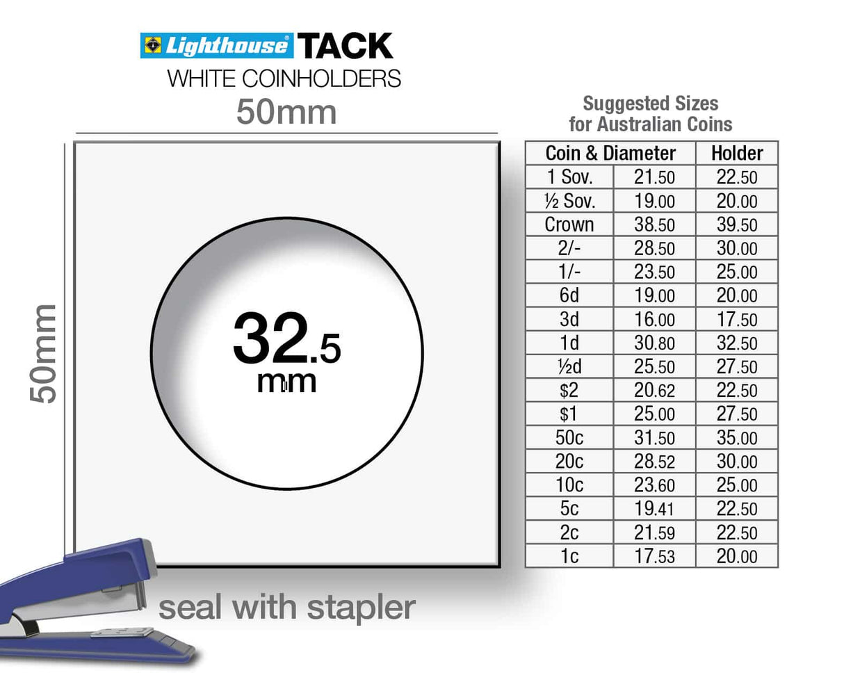 Australian Penny 1d Lighthouse 2x2 TACK Staple (32.5mm)