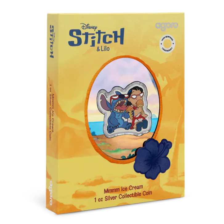 2025 Disney Stitch - Mmmm Ice Cream 1oz Silver Coin