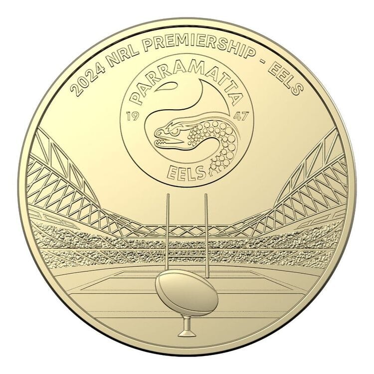 2024 NRL Parramatta Eels $1 Team Coin in Card