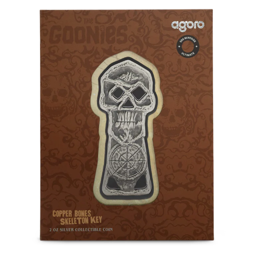 2025 The Goonies - Copper Bones Skeleton Key 2oz Silver Coin