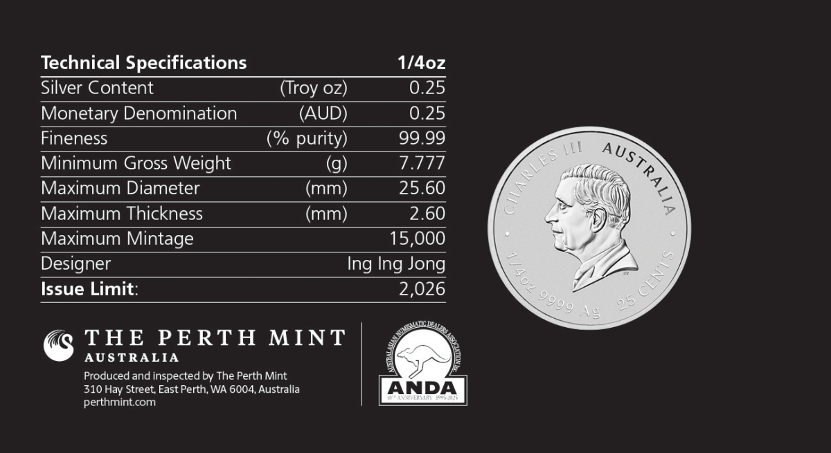Australian Lunar III 2026 Year of the Horse 1/4oz Silver Coloured Coin in Card - Hobart ANDA Money Expo 25 - Nova Coins