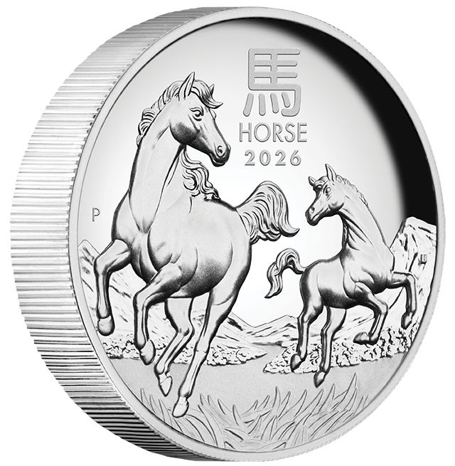 Australian Lunar Series III Year Of The Horse 2026 1oz Silver Proof High Relief Coin - Nova Coins