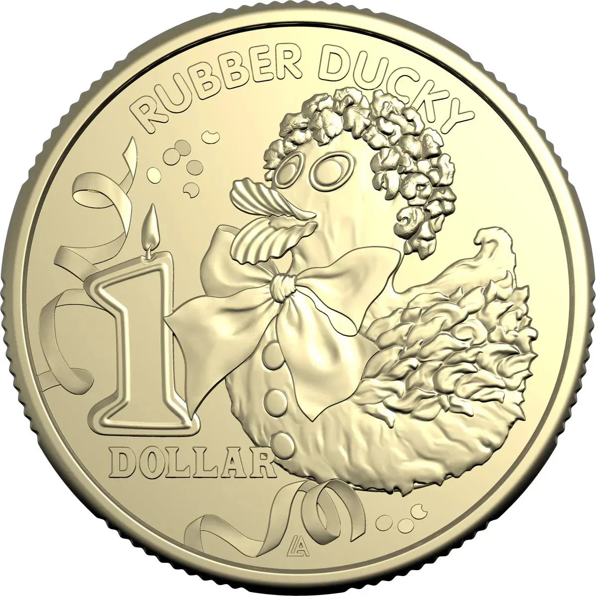 AWW Birthday Cake Rubber Ducky 2025 $1 Uncirculated Coin in Card - Nova Coins
