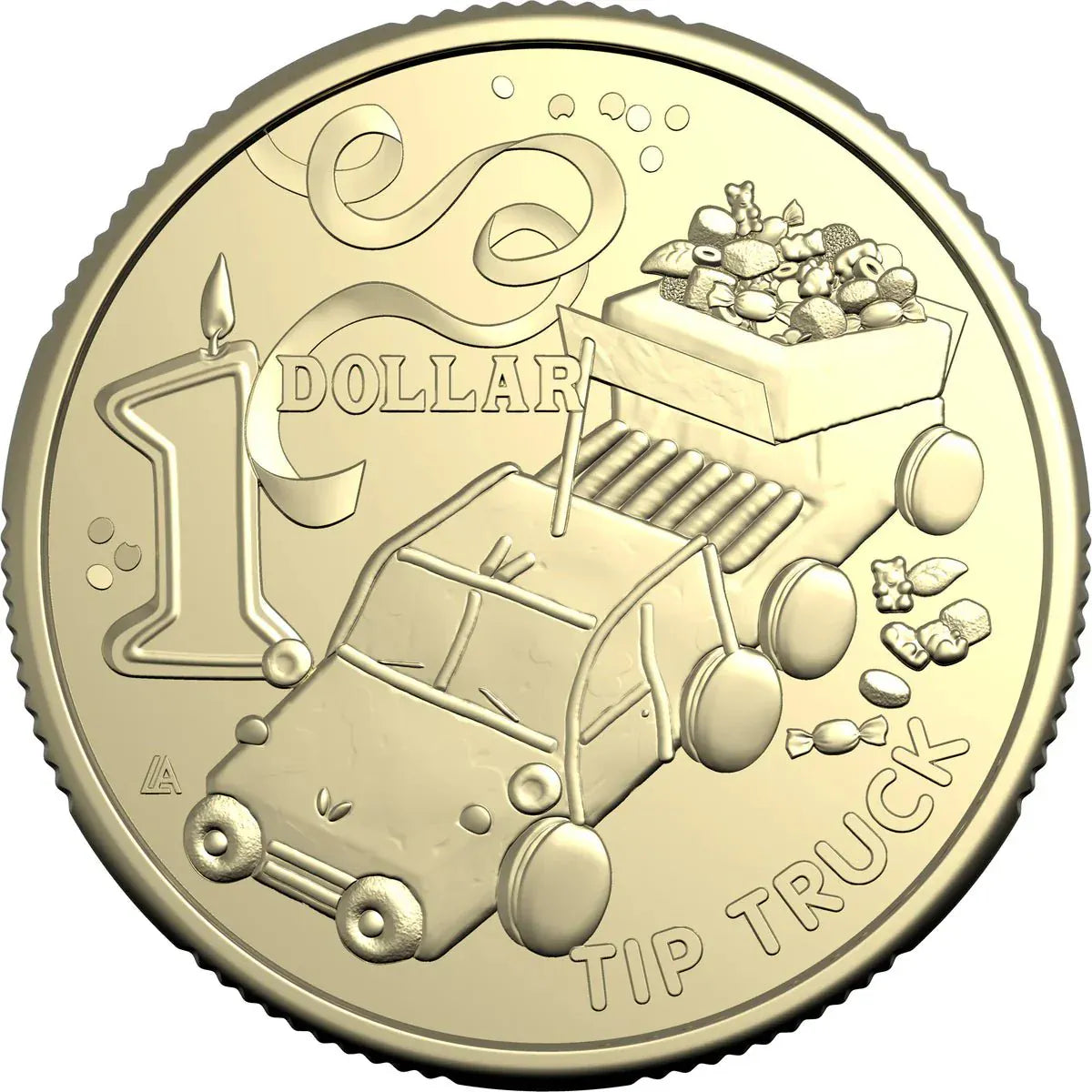 AWW Birthday Cake Tip Truck 2025 $1 Uncirculated Coin in Card - Nova Coins