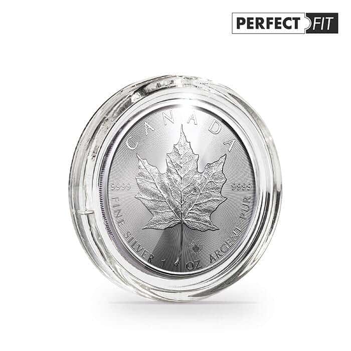Coin capsules ULTRA Perfect Fit for 1 oz. Maple Leaf Silver (38mm), 40 - pack - Nova Coins