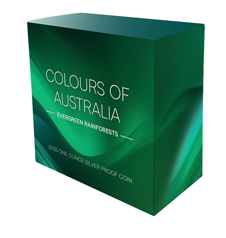 Colours Of Australia - 2025 $1 Evergreen Rainforest 1oz Silver Proof Coin - Nova Coins