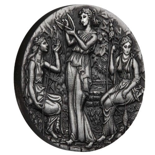 Fate - The Moirai 2025 2oz Silver Antiqued High Relief Coin - Nova Coins