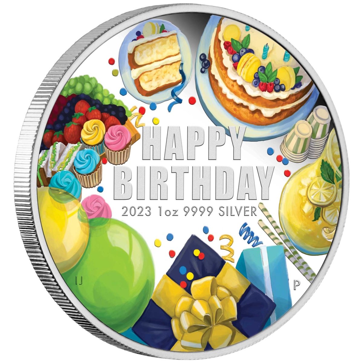 Happy Birthday 2023 1oz Silver Proof Coloured Coin - Nova Coins