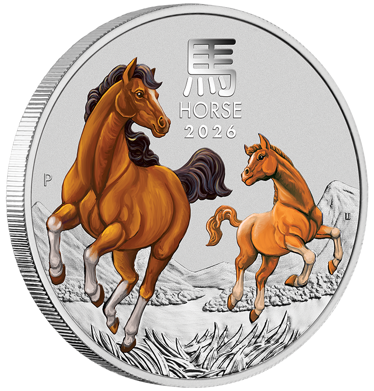 Australian Lunar III 2026 Year of the Horse 1/4oz Silver Coloured Coin in Card - Hobart ANDA Money Expo 25