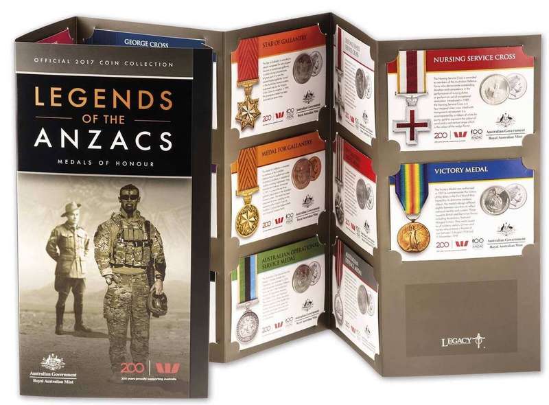 2017 14 Coin Set Legends Of The ANZACS Complete In Folder
