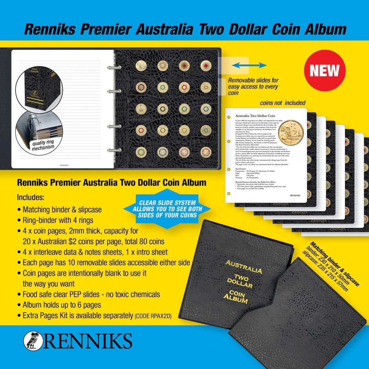 Renniks Premier Australia Two Dollar Coin Album - Nova Coins