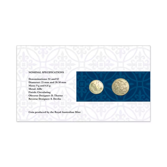 2025 $1 and $2 King Charles III two-coin PNC