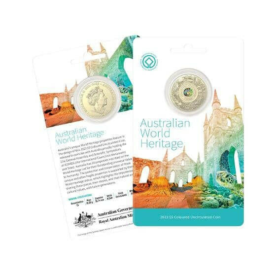 2023 World Heritage Properties $5 Coloured Frosted Coin