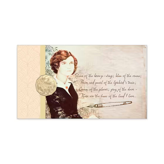 Dorothea Mackellar – Colours of Light 2025 50c Postal Numismatic Cover (PNC)