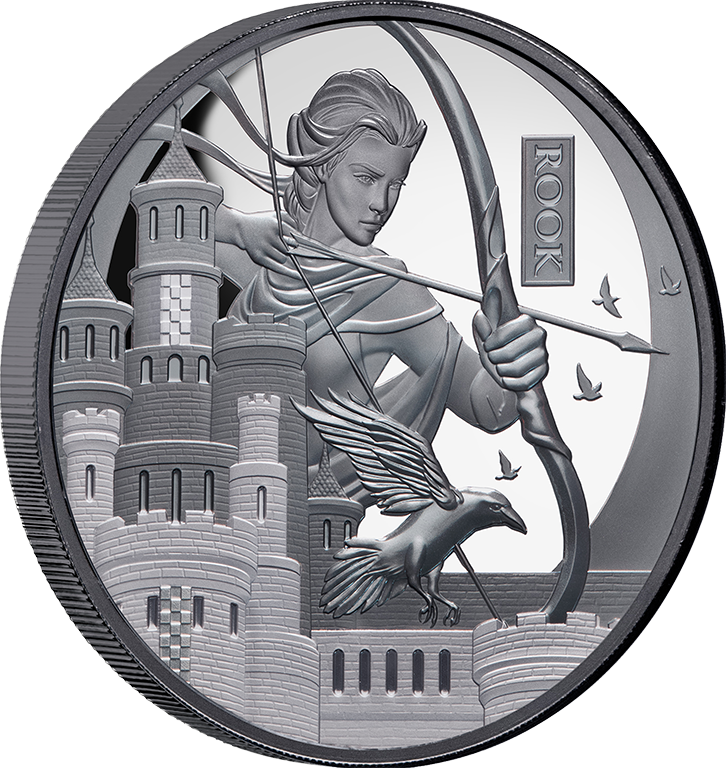 Chess Rook 2026 $1 1oz Silver Black Proof Coin