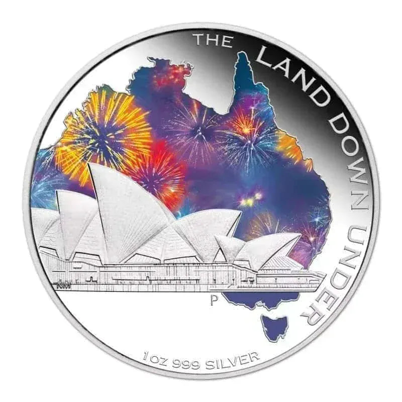 2013 Australia The Land Down Under Sydney Opera House 1oz Silver Proof Coin