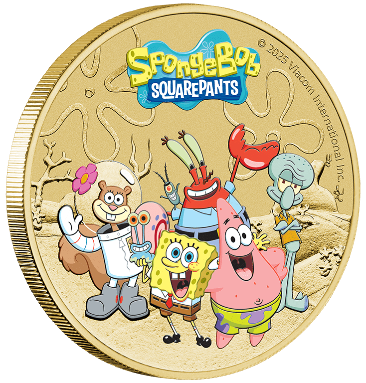 Spongebob & Friends 2025 $1 Coloured Collector Coin in Card - Nova Coins