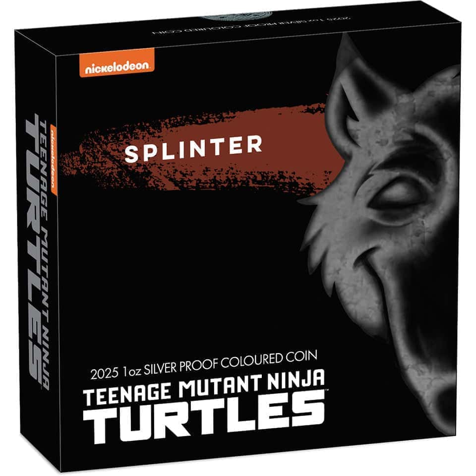 2025 Teenage Mutant Ninja Turtles - Splinter 1oz Silver Proof Coloured Coin