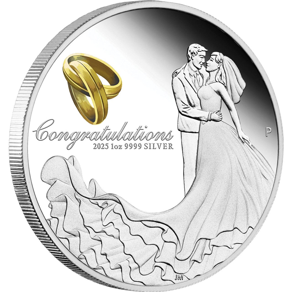 2025 Wedding 1oz Silver Proof Coloured Coin