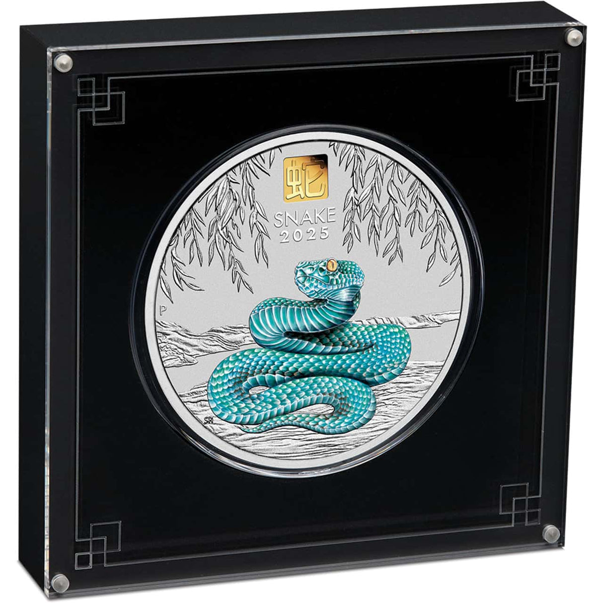 2025 Year Of The Snake 1 Kilo Silver Coloured Coin With Gold Privy Mark
